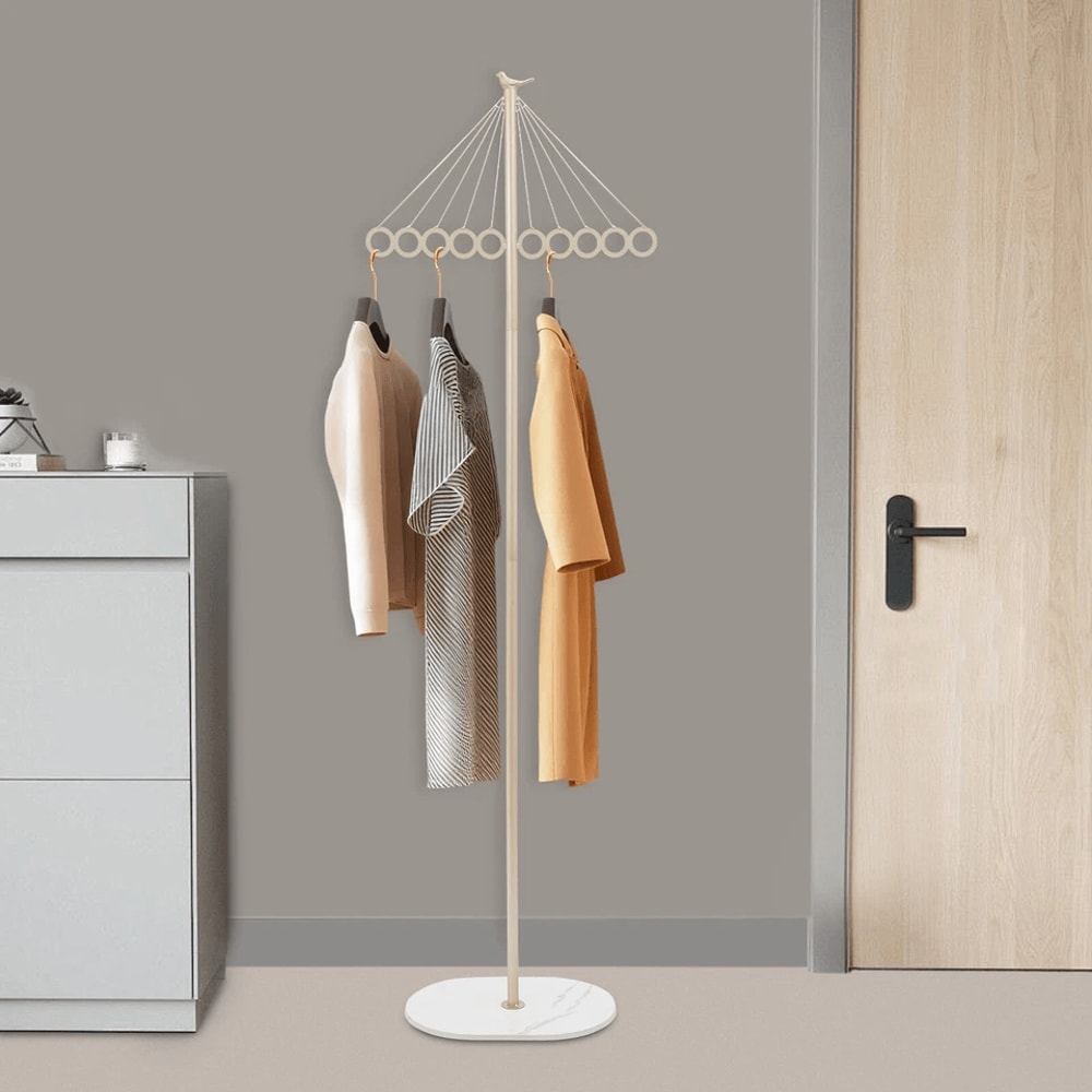 Premium Iron Entryway Coat Rack Shelf Stylish Floor Standing Metal Clothing Rack With Durable Hook 6