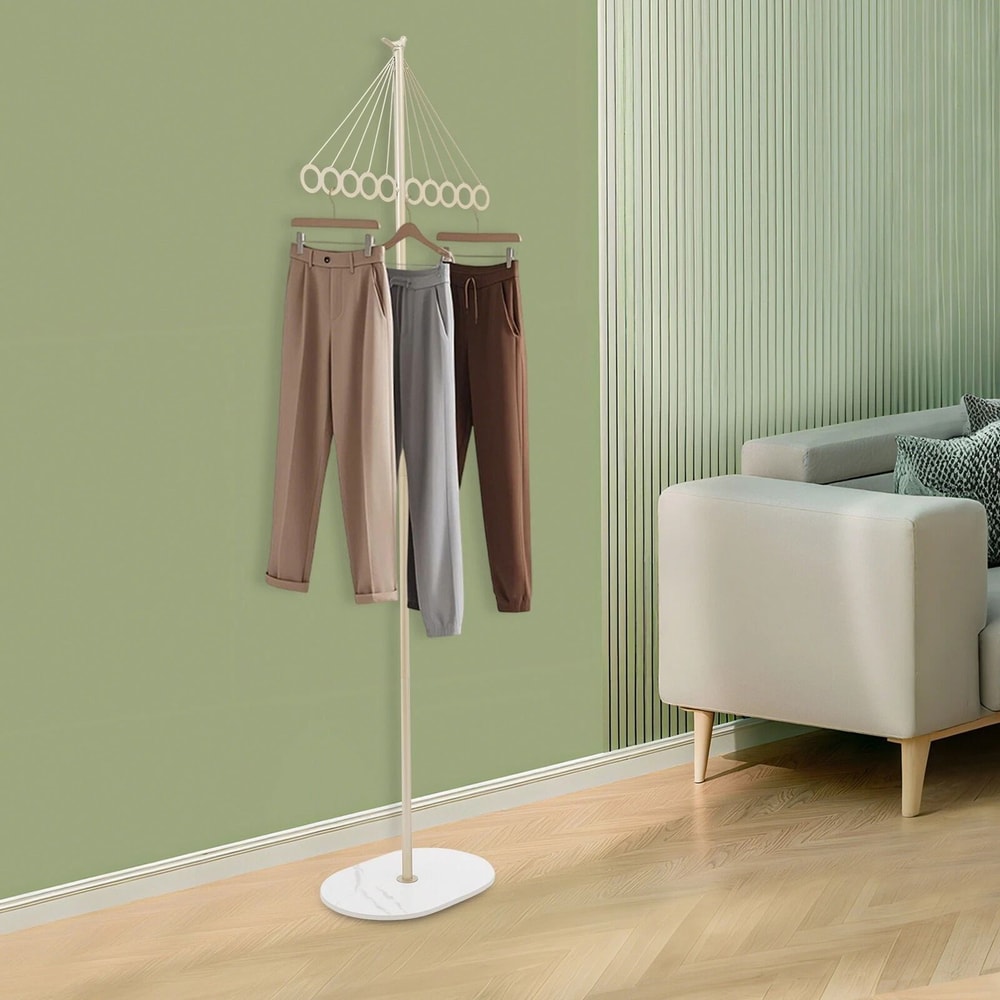 Premium Iron Entryway Coat Rack Shelf Stylish Floor Standing Metal Clothing Rack With Durable Hook 7