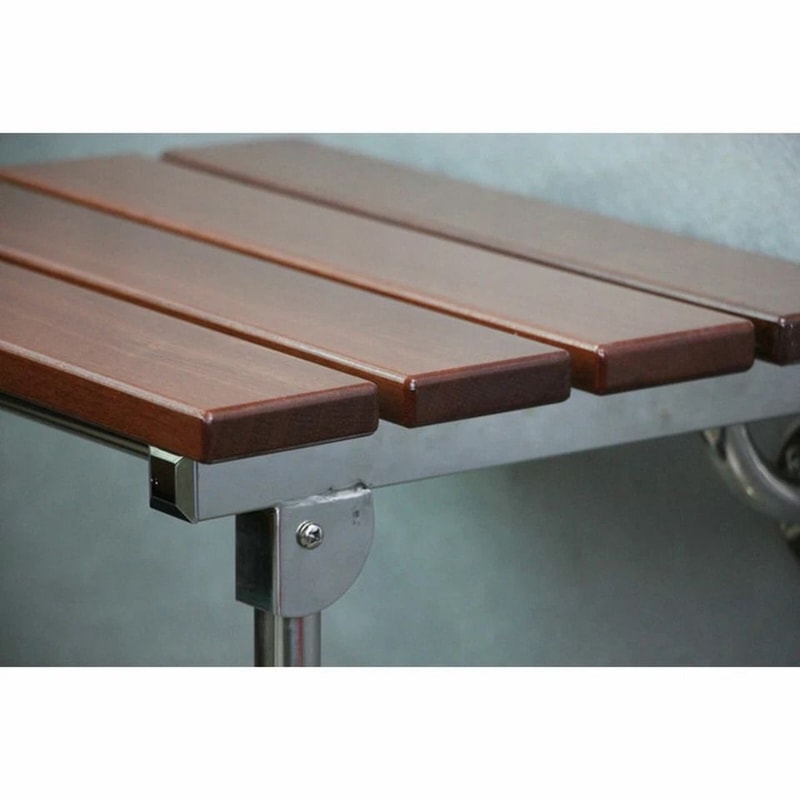 Premium Solid Wood Folding Shower Seat Wall Mounted Spa Bench For Bathroom 8