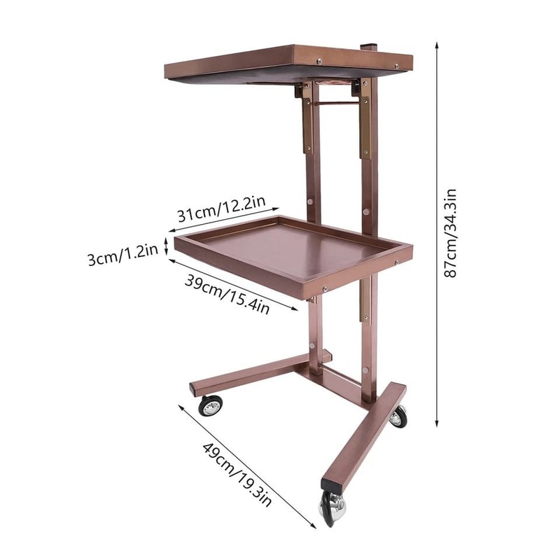 Professional Salon Trolley Cart With Trays Wheels Durable Hairdressing Trolley Workstation 2