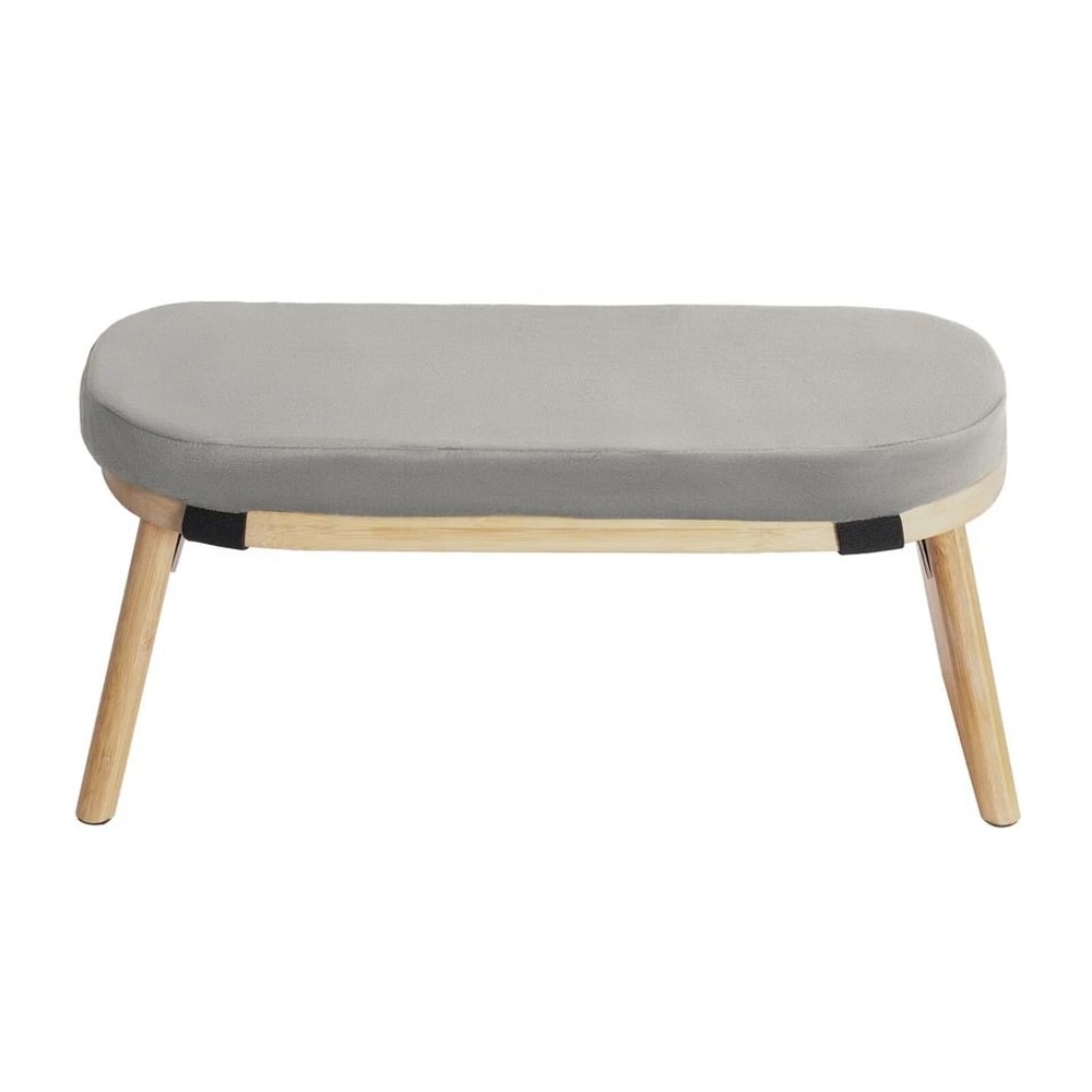 Bamboo Meditation Bench Foldable Yoga Kneeling Stool With Carrying Bag 4