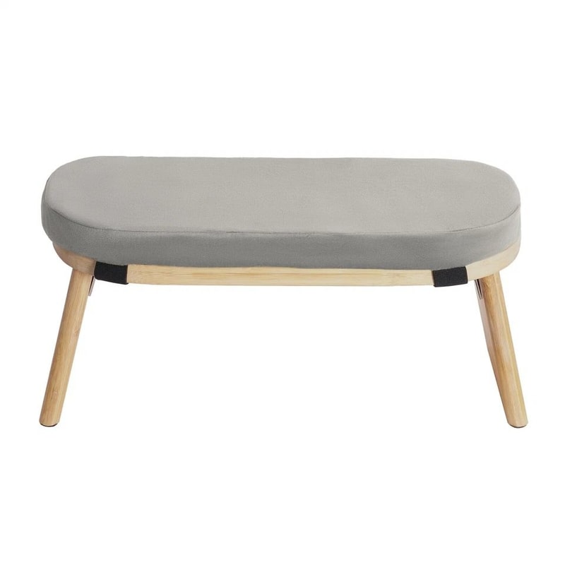Bamboo Meditation Bench Foldable Yoga Kneeling Stool With Carrying Bag 4