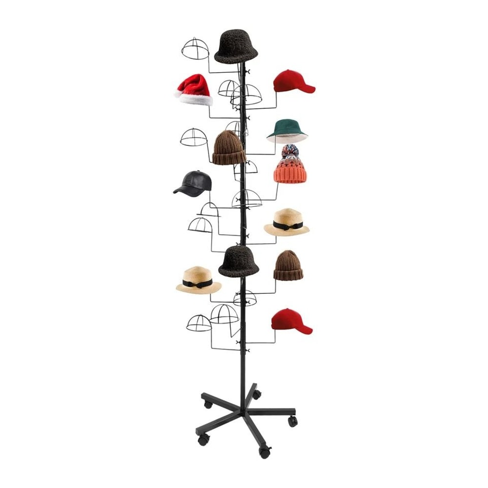 Freestanding Metal Hat Display Stand With Hooks Durable Hat Rack Organizer 1