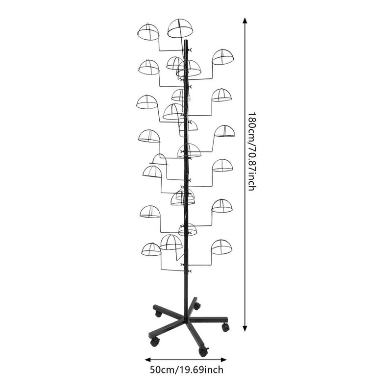 Freestanding Metal Hat Display Stand With Hooks Durable Hat Rack Organizer 4