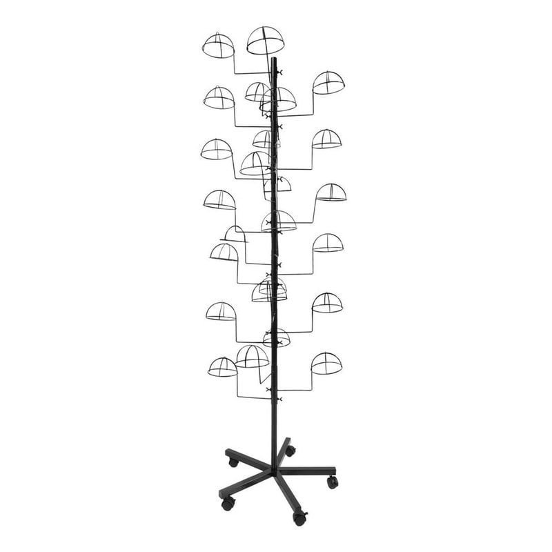 Freestanding Metal Hat Display Stand With Hooks Durable Hat Rack Organizer 5