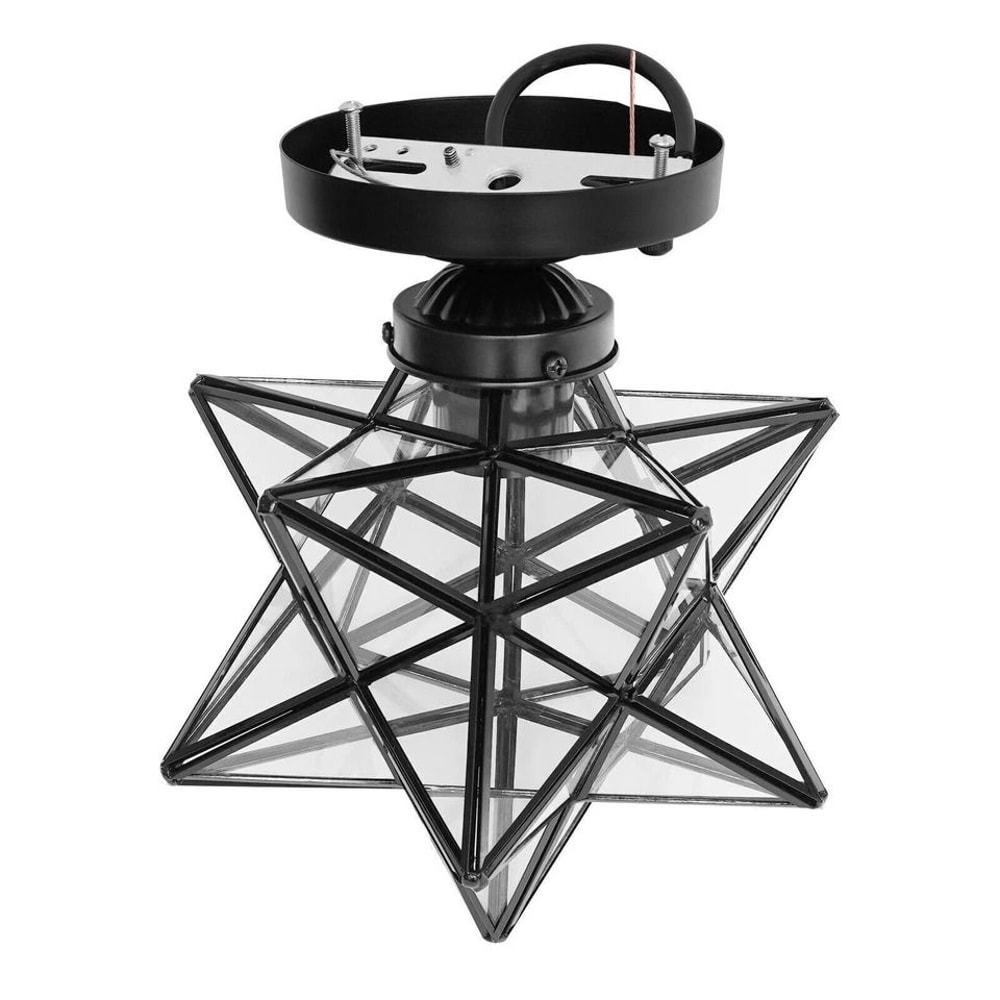Star Shaped Glass Pendant Light Ceiling Chandelier Modern Home Lighting 2