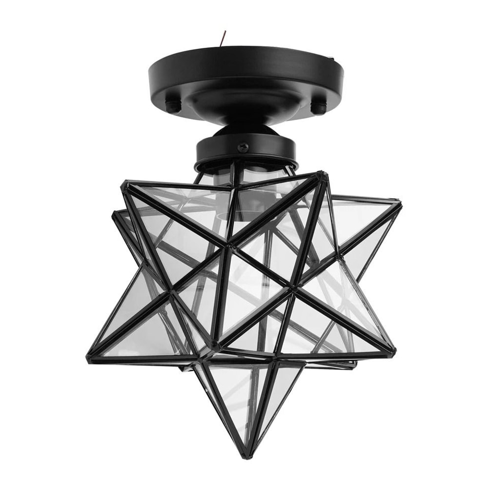 Star Shaped Glass Pendant Light Ceiling Chandelier Modern Home Lighting 4