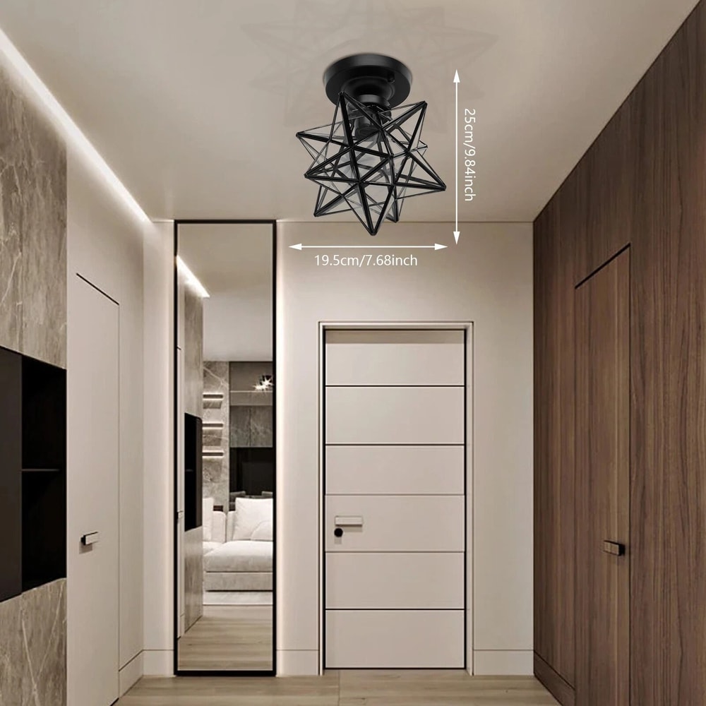 Star Shaped Glass Pendant Light Ceiling Chandelier Modern Home Lighting 0