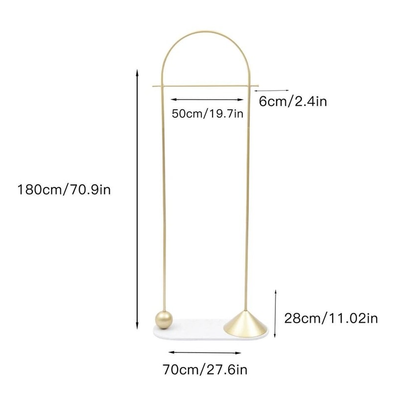 Gold Clothing Rack Portable Heavy Duty Modern Clothes Organizer 2