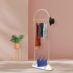 gold clothing rack portable heavy duty modern clothes organizer