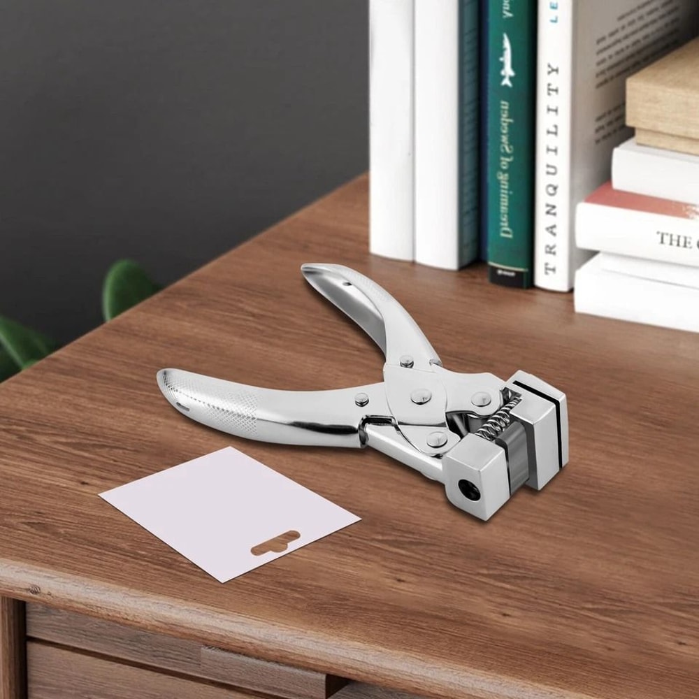 T Shape Hole Punch Tool Steel Handheld Tag Hole Punch Precision Airplane Slot Punch 2