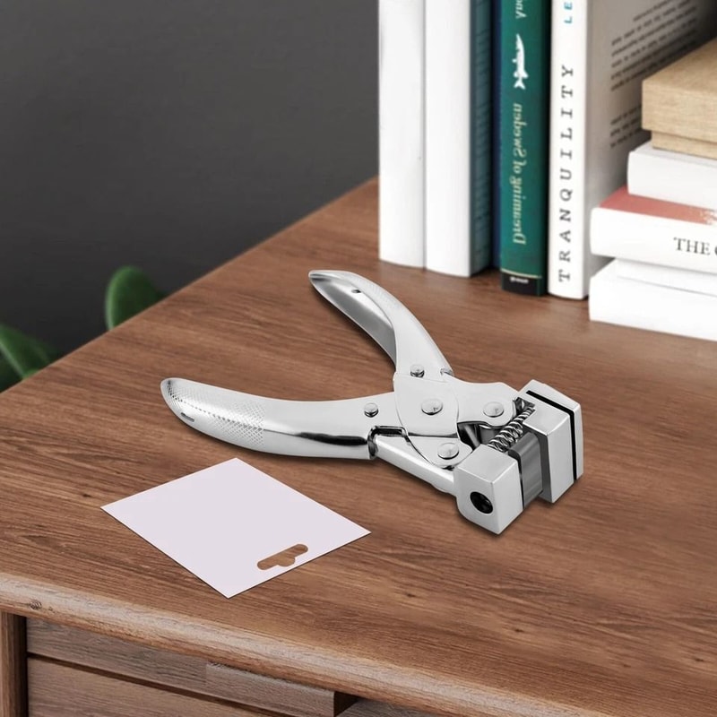 T Shape Hole Punch Tool Steel Handheld Tag Hole Punch Precision Airplane Slot Punch 2