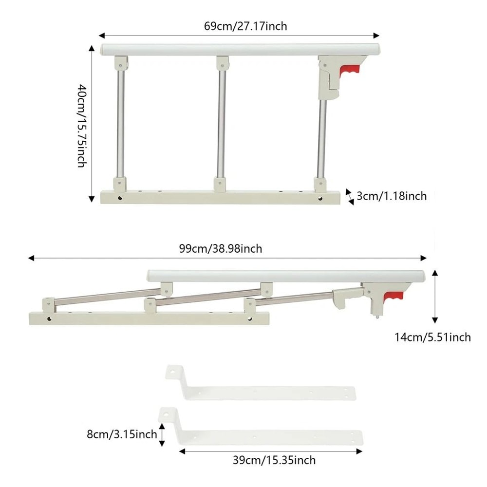 Premium Foldable Bed Safety Rail Bed Assist Support Rail For Enhanced Security 1