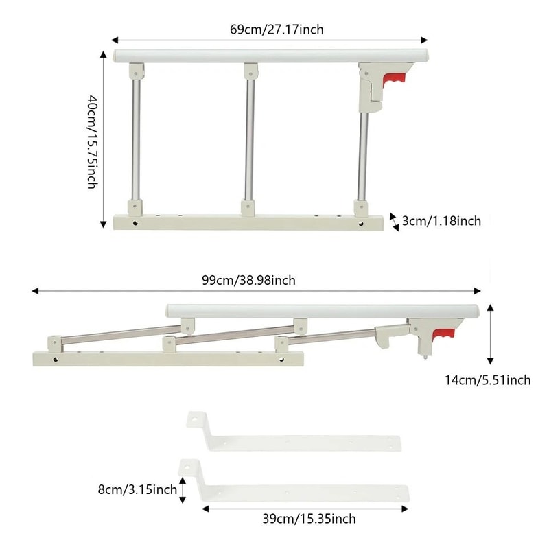 Premium Foldable Bed Safety Rail Bed Assist Support Rail For Enhanced Security 1
