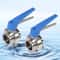 Stainless Steel Butterfly Valve Set With Blue Trigger Handle Durable Industrial Flow Control 4