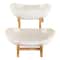 Fruit Basket Kitchen Counter Organizer Ceramic Bamboo Tiered Fruit Bowl 2