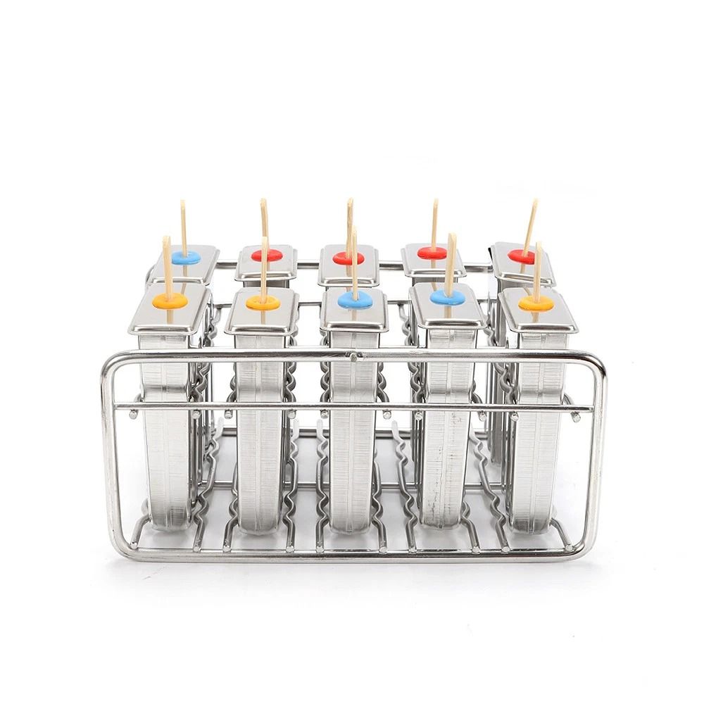 Stainless Steel Popsicle Molds Set DIY Ice Pop Molds For Homemade Frozen Treats 8