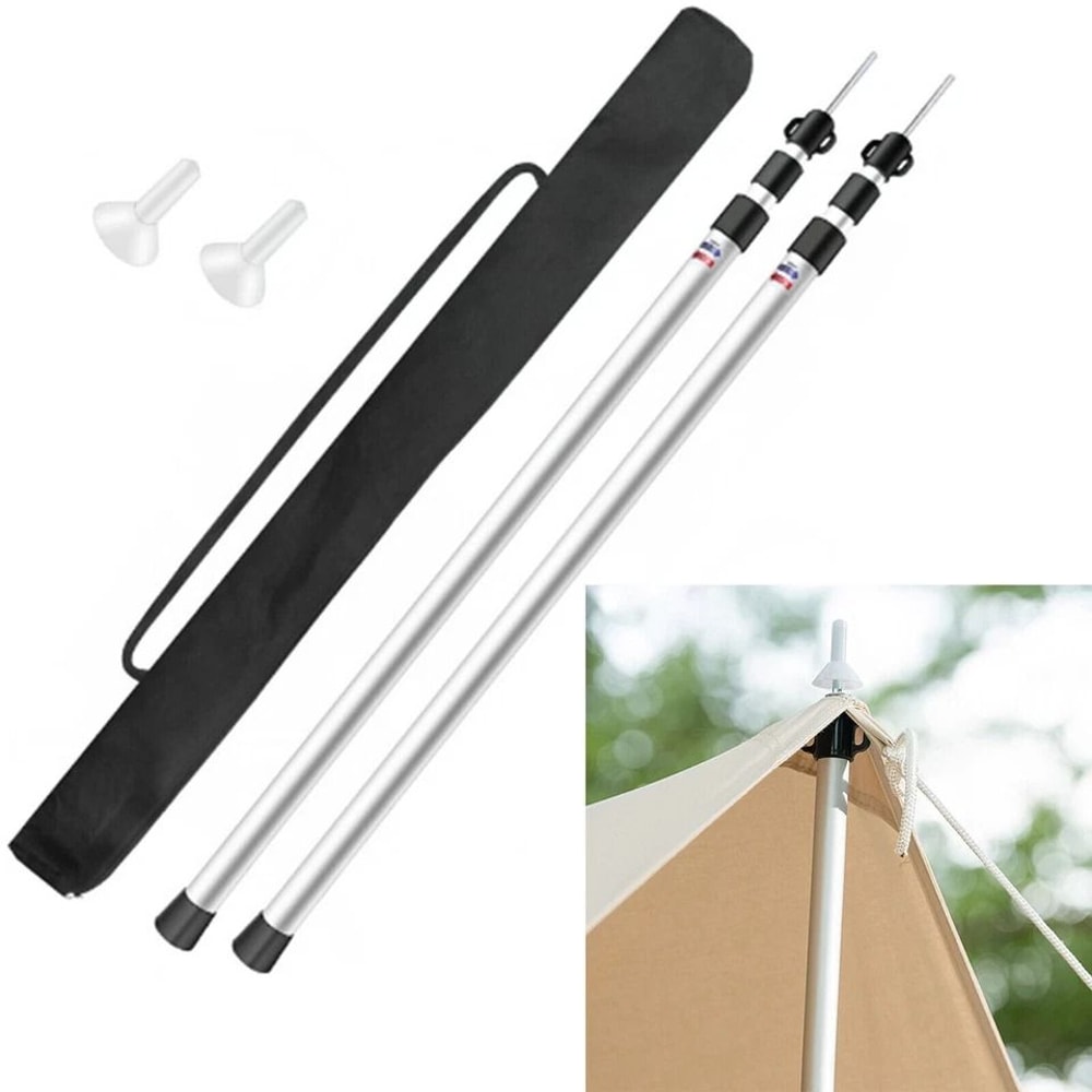 Camping Canopy Support Telescopic Tarp Poles Adjustable Tent Poles For Shelter 1