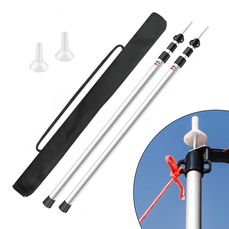 Camping Canopy Support Telescopic Tarp Poles Adjustable Tent Poles For Shelter 6