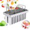Stainless Steel Popsicle Molds Ice Cream Pop Maker Set With Ice Pop Stick Holders 9