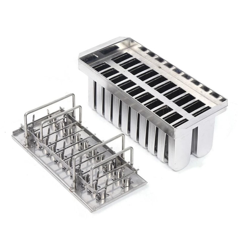 Stainless Steel Popsicle Molds Ice Cream Pop Maker Set With Ice Pop Stick Holders 3