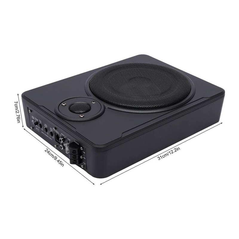 Powered Car Subwoofer Under Seat Bass System With Amp Kit 1