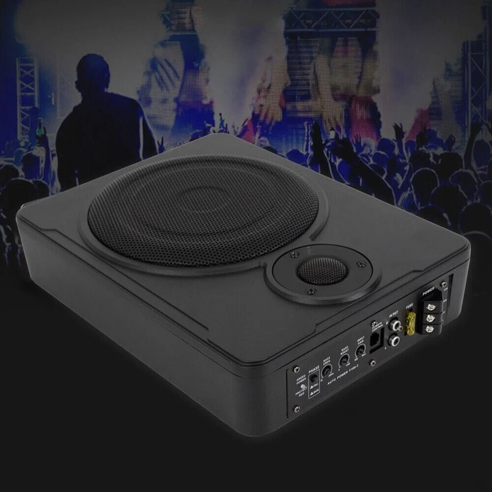 Powered Car Subwoofer Under Seat Bass System With Amp Kit 2