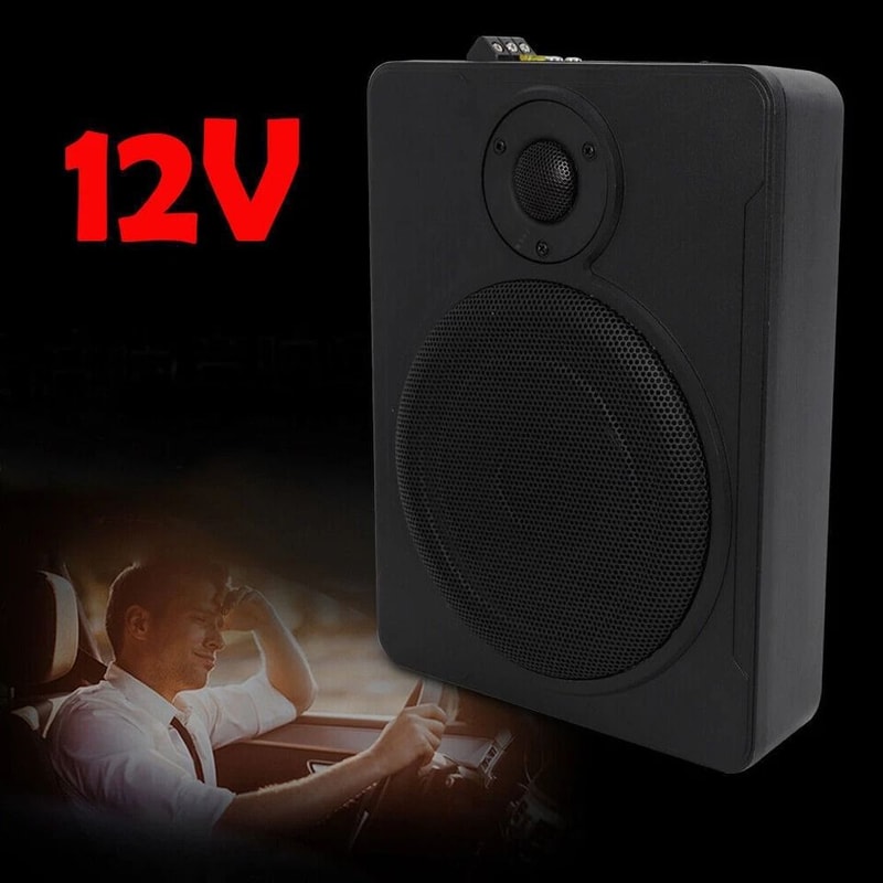 Powered Car Subwoofer Under Seat Bass System With Amp Kit 4