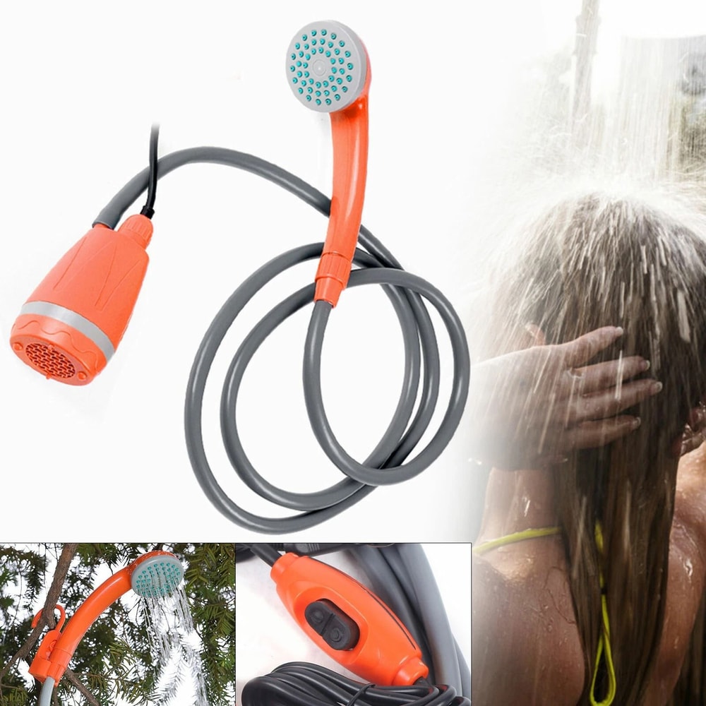 Portable Outdoor Camping Shower Pump With Shower Head Lightweight 62W Outdoor Shower Kit 6