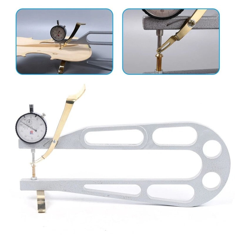 Precision Violin Thickness Gauge Luthier Tool With Dial Indicator Measuring Instrument 7