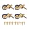 Premium Universal Brass Furniture Caster Wheels Set Swivel Replacement Caster Set For Chairs 2