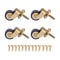 Premium Universal Brass Furniture Caster Wheels Set Swivel Replacement Caster Set For Chairs 2