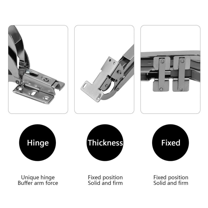 Heavy Duty Parallel Door Hinge Set Lateral Opening Cabinet Wardrobe Hardware 1