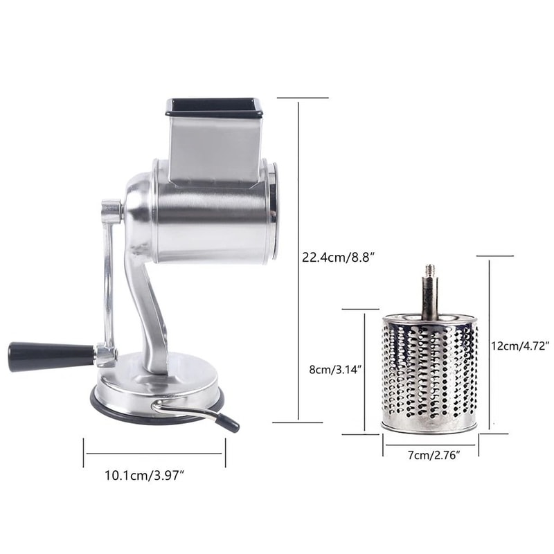 Premium Manual Rotary Grater Kitchen Slicer Shredder Blade Stainless Steel Grater For Effortless F 1