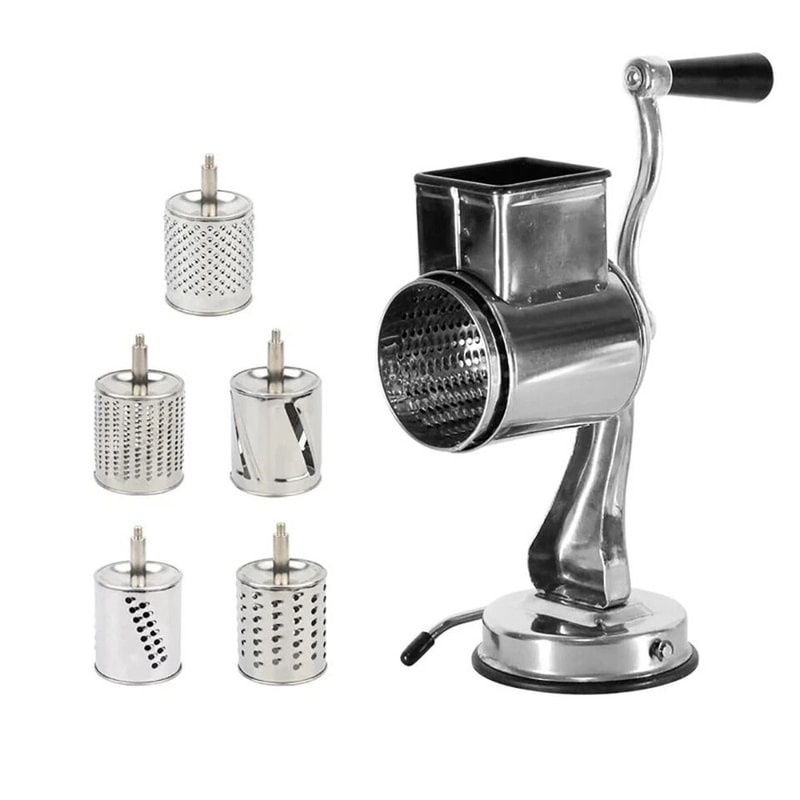 Premium Manual Rotary Grater Kitchen Slicer Shredder Blade Stainless Steel Grater For Effortless F 2