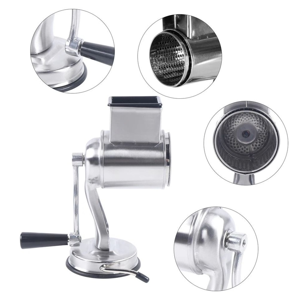 Premium Manual Rotary Grater Kitchen Slicer Shredder Blade Stainless Steel Grater For Effortless F 3