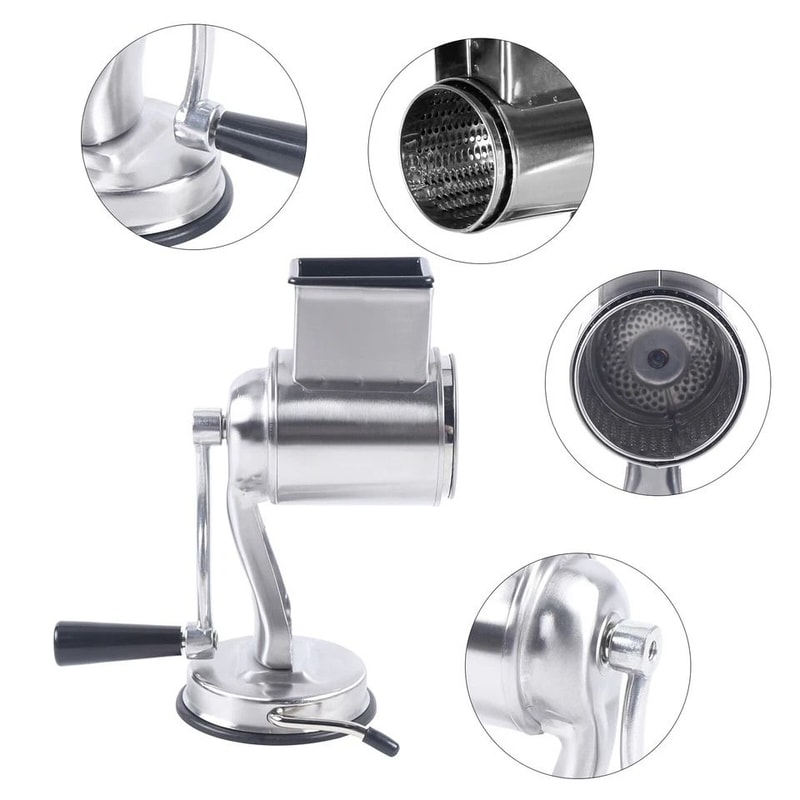 Premium Manual Rotary Grater Kitchen Slicer Shredder Blade Stainless Steel Grater For Effortless F 3