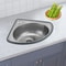 Premium Stainless Steel Corner Kitchen Sink Wall Mounted Space Saving Triangle Basin 0