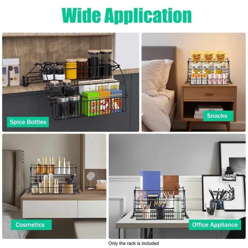Premium Kitchen Spice Rack Organizer Cabinet Pull Down Shelf Space Saving Spice Storage Shelf 4