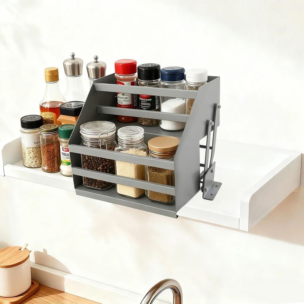Premium Pull Down Cabinet Organizer Shelf Cabinet Pull Out Shelf Spice Rack Organizer For Kitchen 9