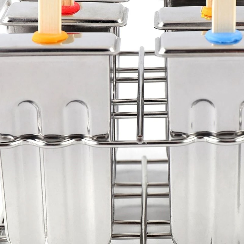 Premium Stainless Steel Ice Pop Molds Set Durable Reusable Ice Cream Stick Mold 7