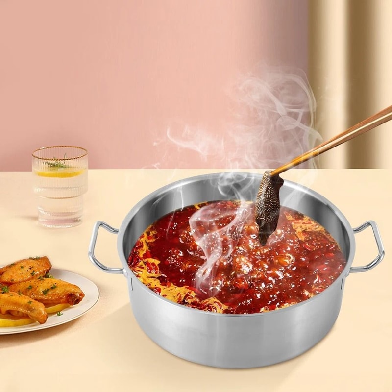 Stainless Steel Stock Pot With Lid Large Soup Pot For Everyday Kitchen Cookware 3