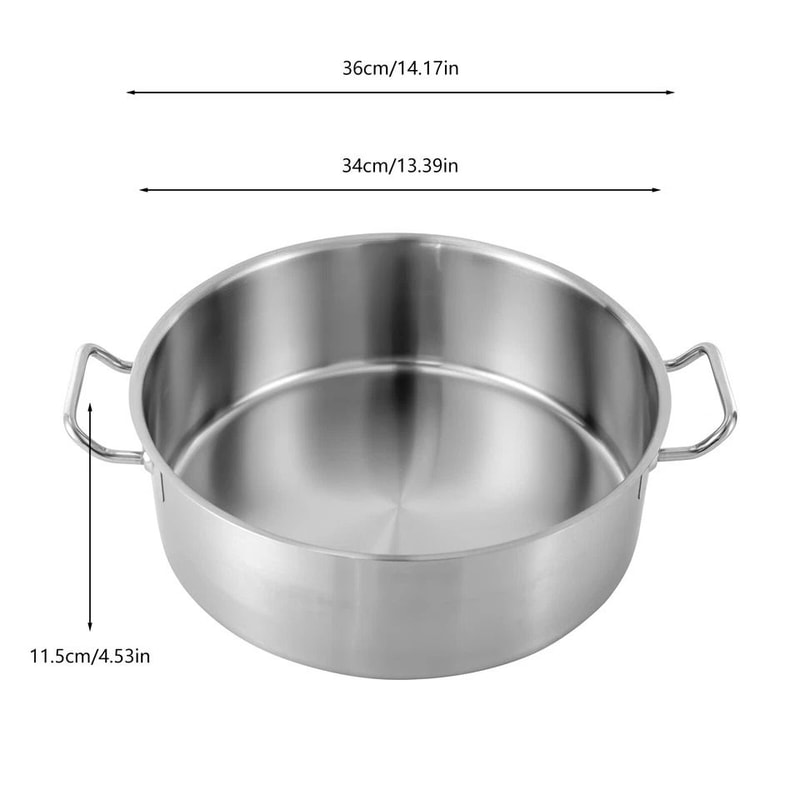 Stainless Steel Stock Pot With Lid Large Soup Pot For Everyday Kitchen Cookware 5