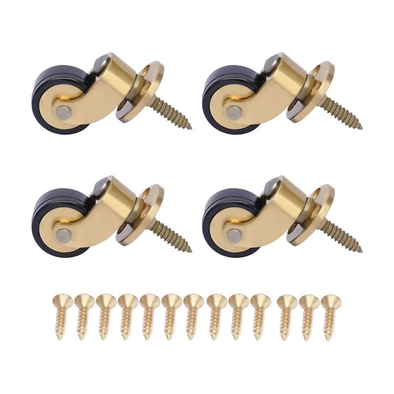 Furniture Casters Set Durable Swivel Plate Casters Industrial Style Wheels 2