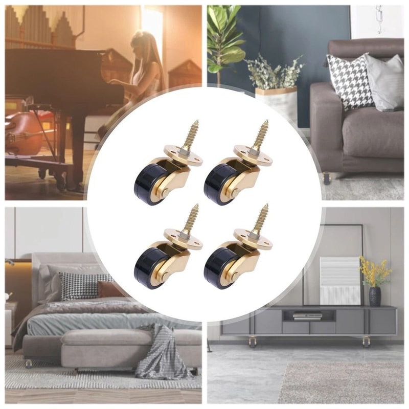 Furniture Casters Set Durable Swivel Plate Casters Industrial Style Wheels 5