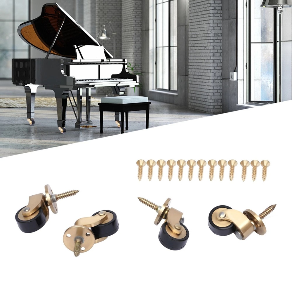 Furniture Casters Set Durable Swivel Plate Casters Industrial Style Wheels 6