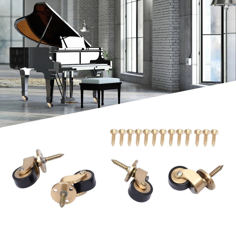 Furniture Casters Set Durable Swivel Plate Casters Industrial Style Wheels 6