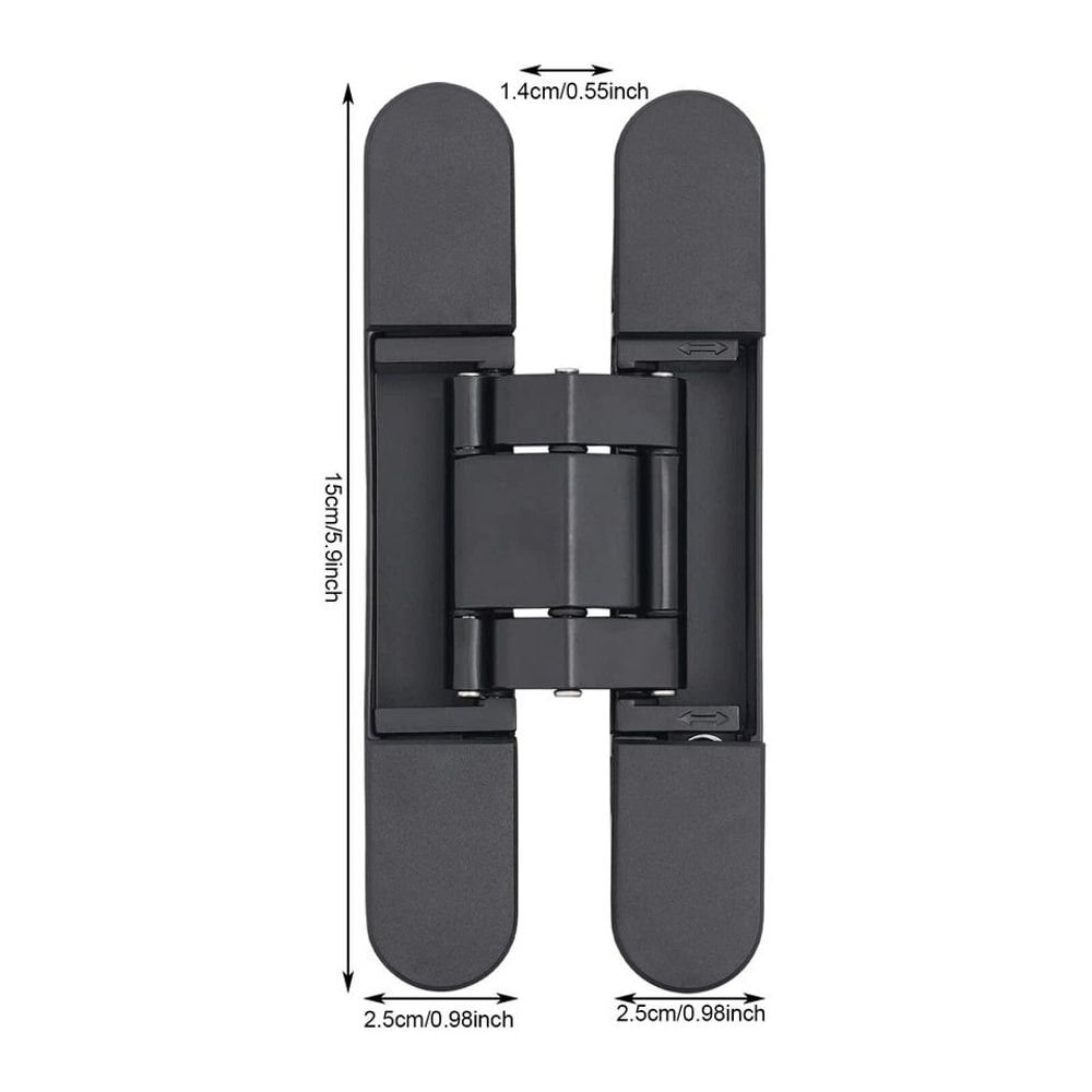 Heavy Duty Black Hidden Door Hinges Concealed Door Hardware 1