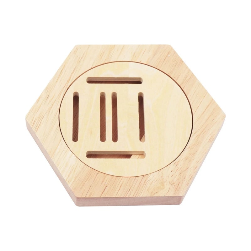 Premium Wooden Hexagon Medal Display Rack Wall Medal Hanger 4
