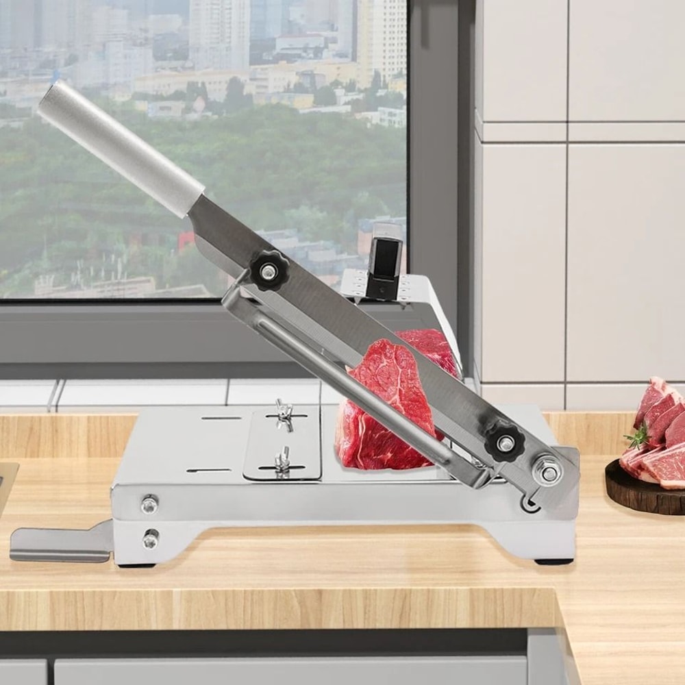 Premium Manual Meat Slicer Heavy Duty Stainless Steel Slicer Frozen Meat Cutter 1